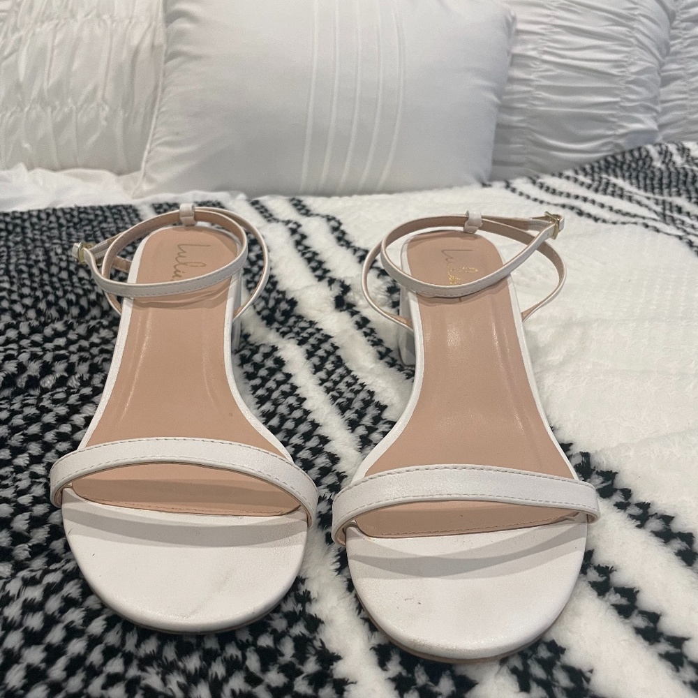 White Lulus Heels
